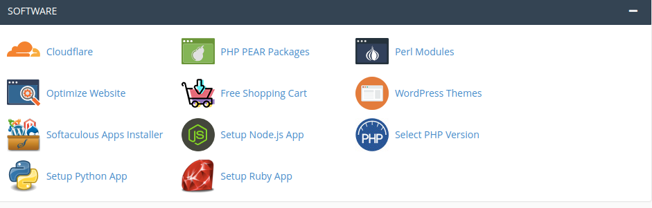 cpanel softwares